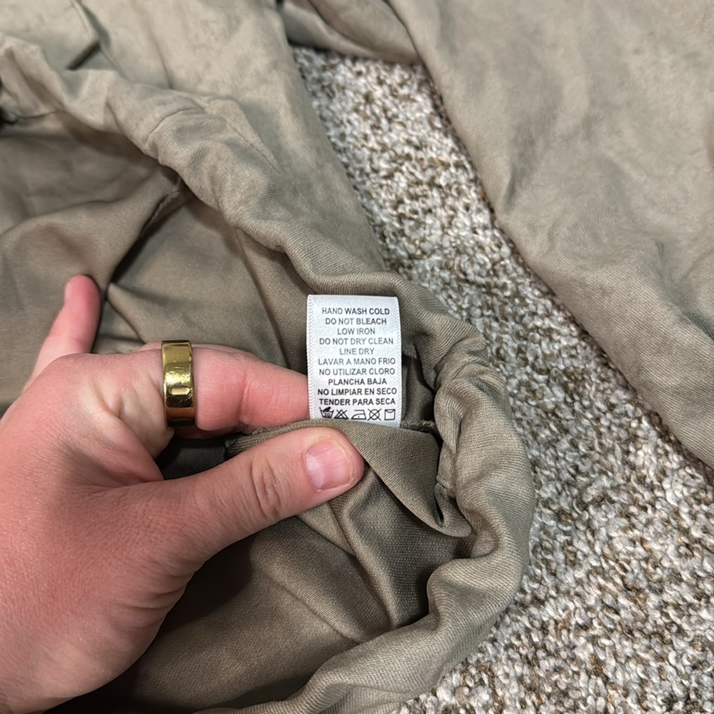 KORYE Women's Peach Skin Crop Utility Jacket Size 2X In Sage - Picture 7 of 7